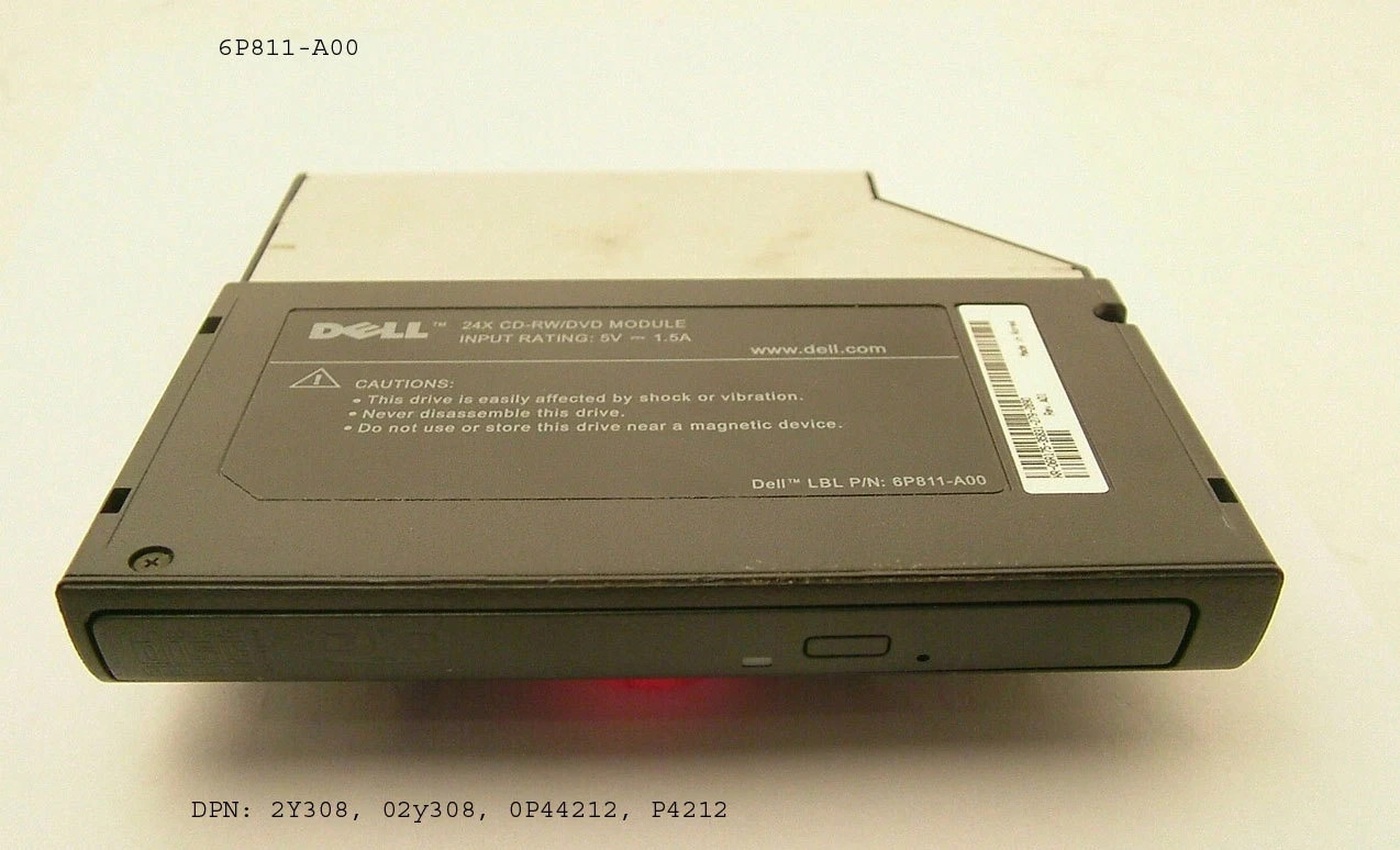 Dell Latitude Inspiron 24X CD-RW Rewritable 8X DVD-ROM Combo Drive Module W0064