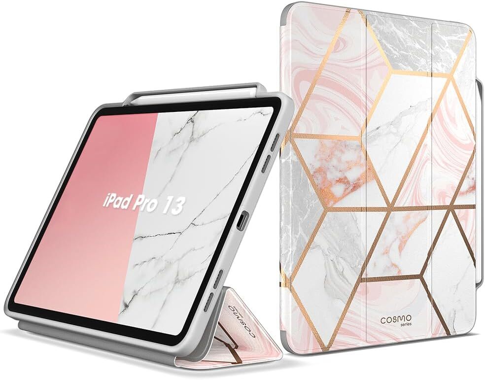 i-Blason for iPad Pro 13" Case 2024 w/ Pen Holder Slim Trifold Stand Smart Cover