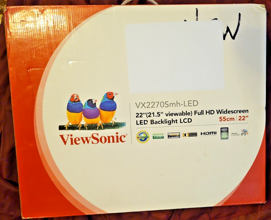 ViewSonic VX2270Smh-LED 22" Full HD Widescreen LED Backlight LCD 55cm