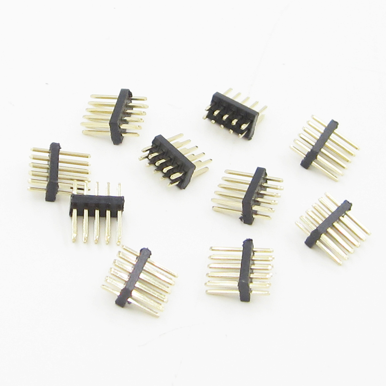 50PCS Gold Plated 1.27mm Pitch Male 2x5 Pin 10 Pin Straight Pin Header Strip
