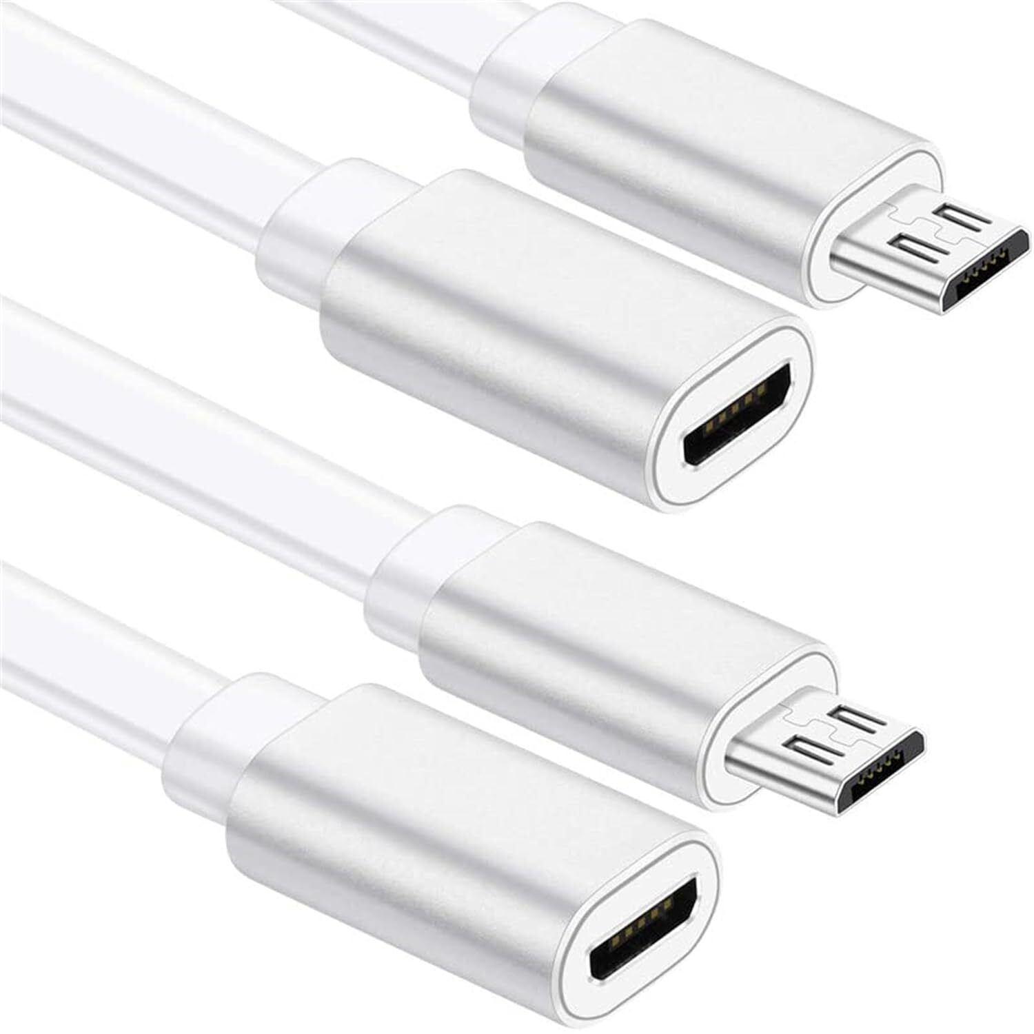  2 Pack Micro Usb Extension Cable 10 Ft/ 3 Meters Male To Female Extender 