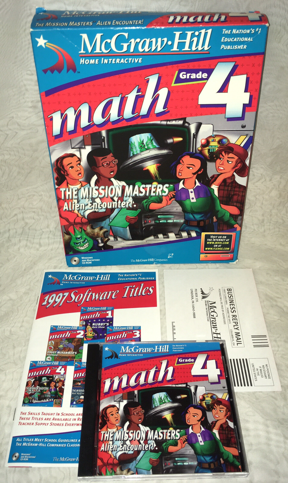 McGraw Hill Math Grade 4 The Mission Masters: Alien Encounter PC-CD Complete