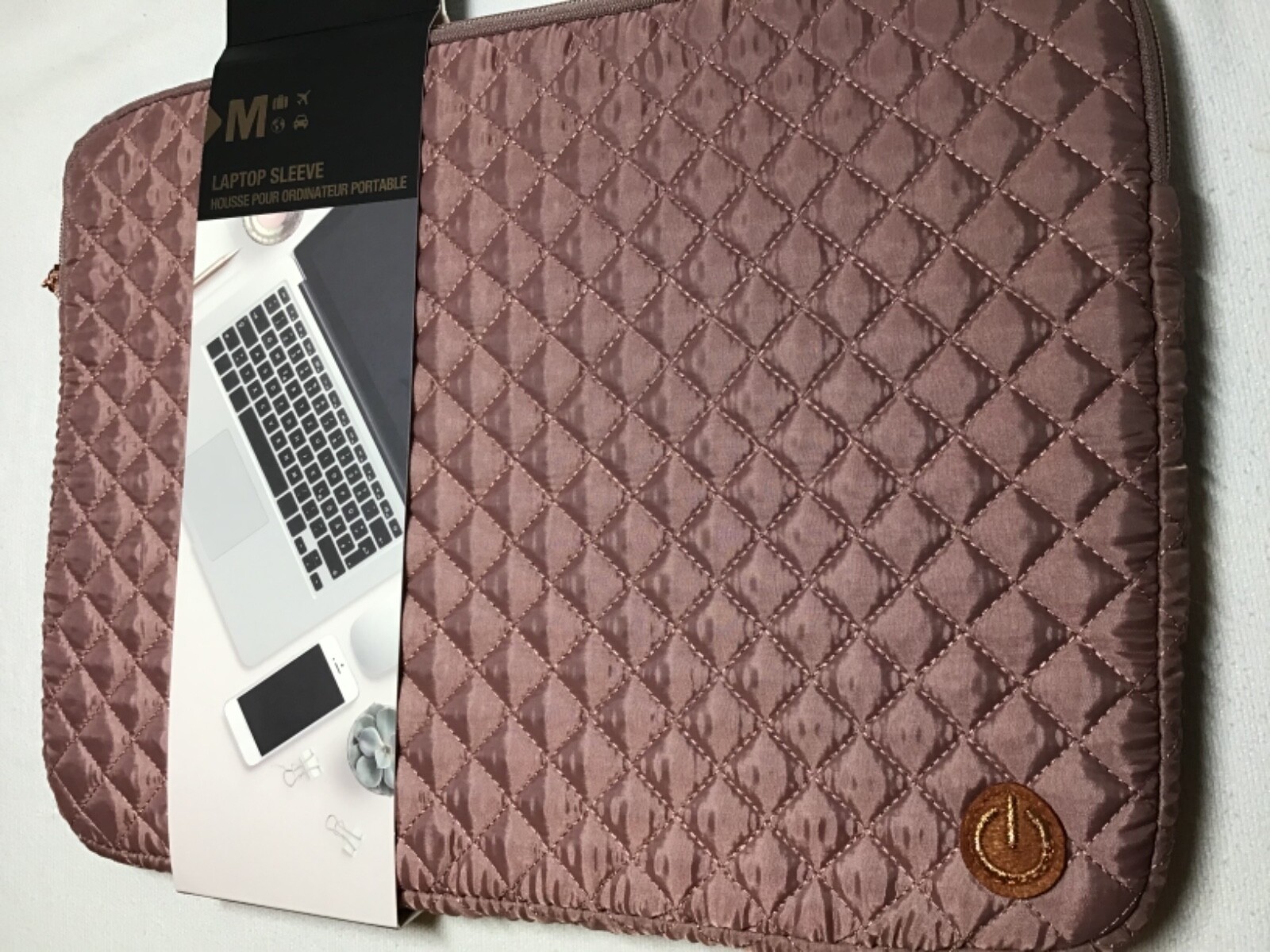 MY TAGALONGS LAPTOP SLEEVE NEOPRENE 13 INCH TO 15 INCH BLUSH NATURAL NIP