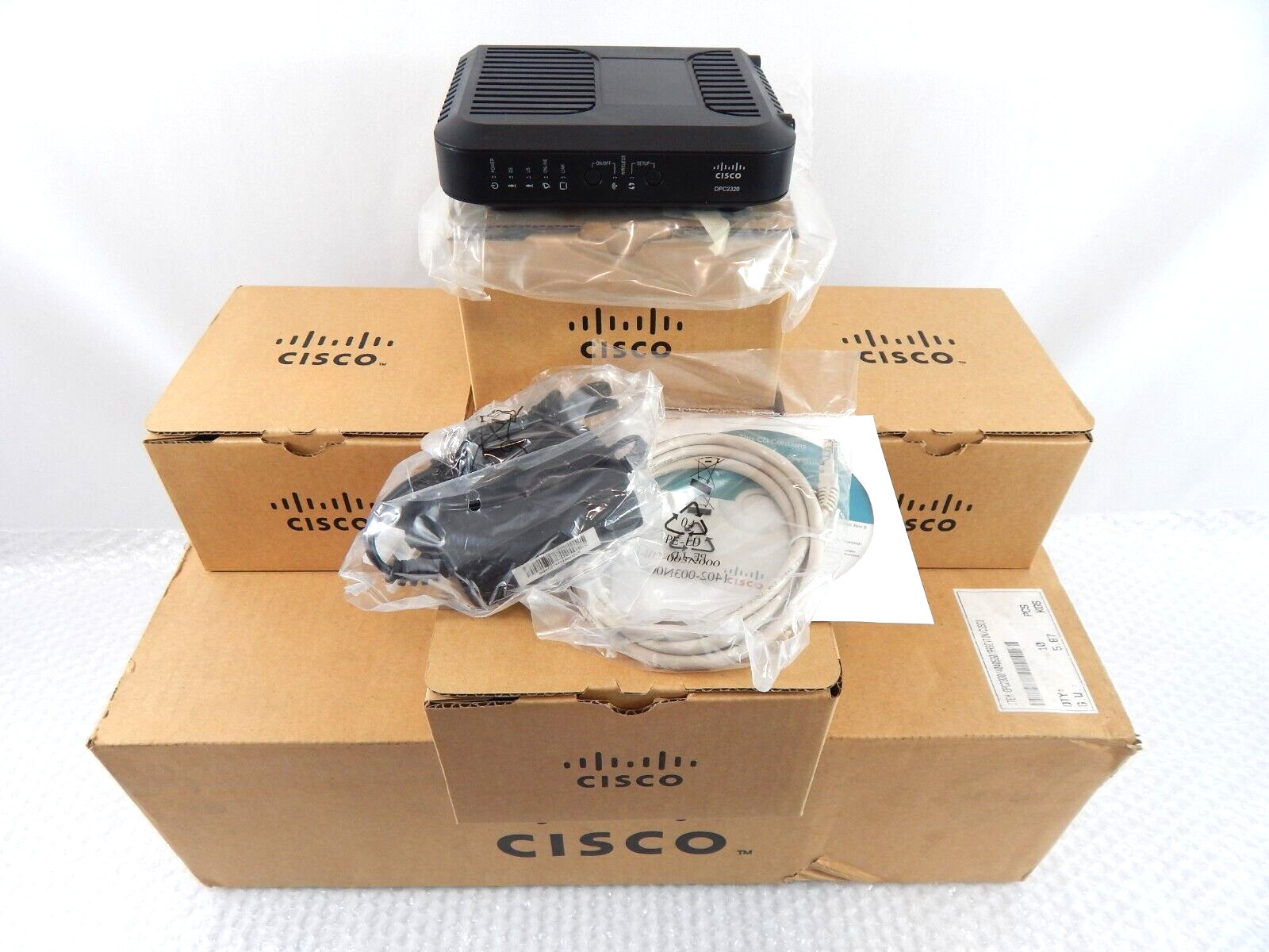 CISCO- DPC2320 CABLE MODEM WIRELESS ROUTER - 2.0 GATEWAY ETHERNET BOX OF 10 NEW