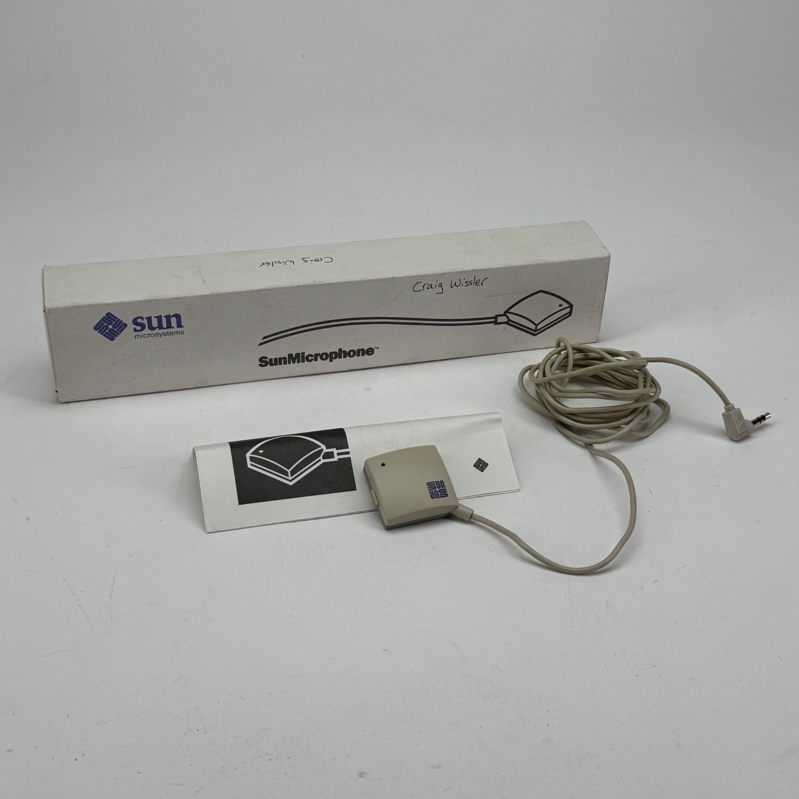 Vintage Sun Microsystems SunMicrophone Desktop Computer Mic w/ Box 1993