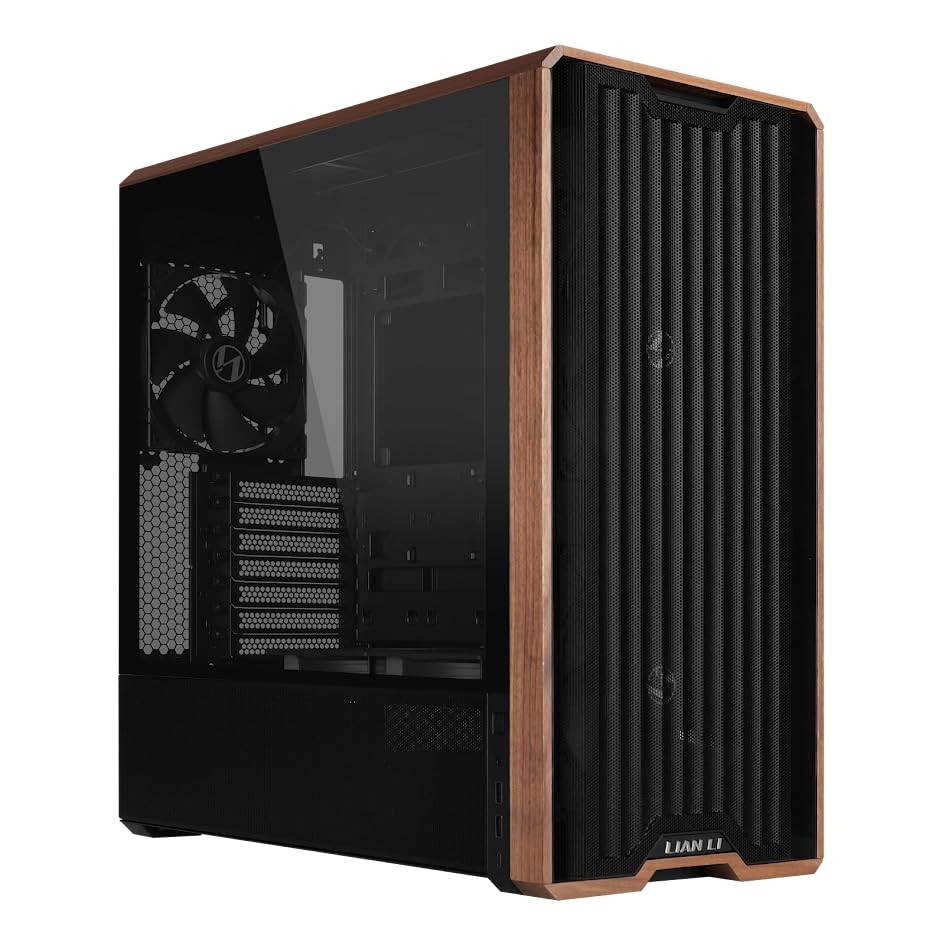 Lian Li LAN217X LANCOOL 217 Walnut Wood ATX Mid Tower Case Black