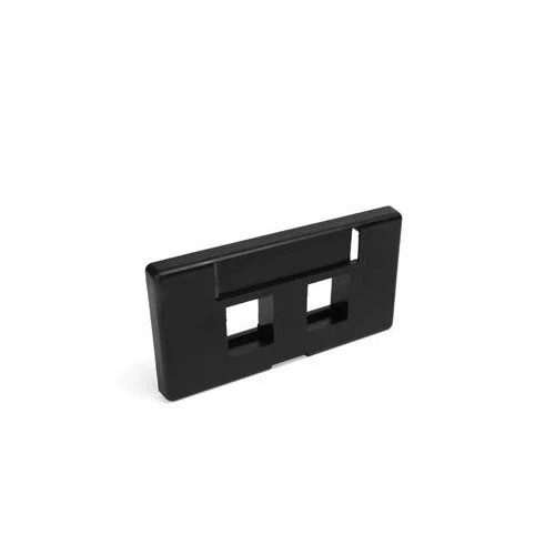 Leviton 49910-SE2 Modular Furniture Faceplate 1-Gang 2-Port Snap-in Black NEW