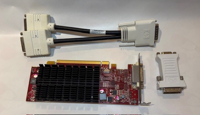 AMD FirePro 2270 Dual Monitor Kit | DMS-59 Splitter Cable + DVI/VGA Adapter PCIE