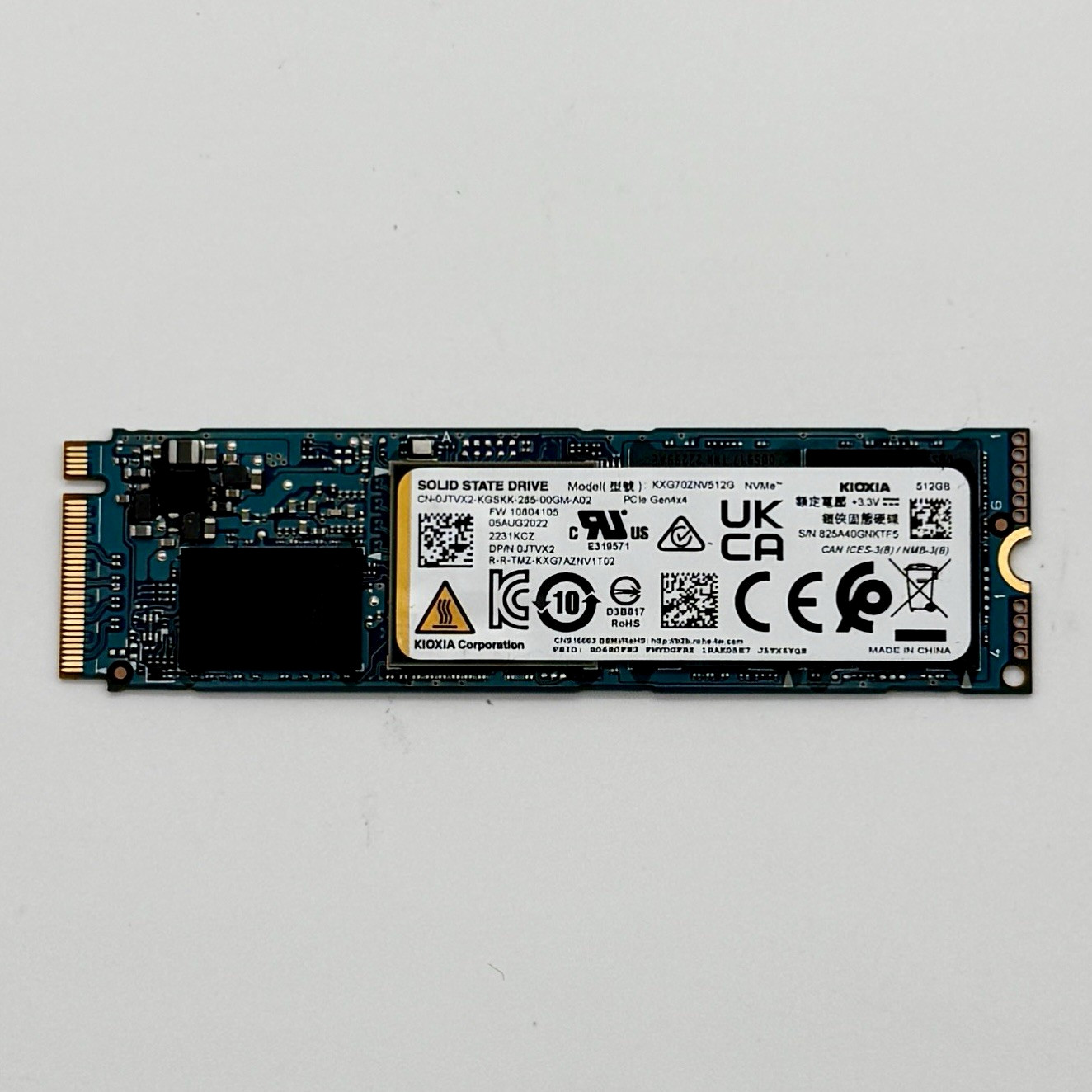 512GB KIOXIA XG7 PCIe Gen4x4 NVMe M.2 2280 SSD Solid State Drive KXG70ZNV512G
