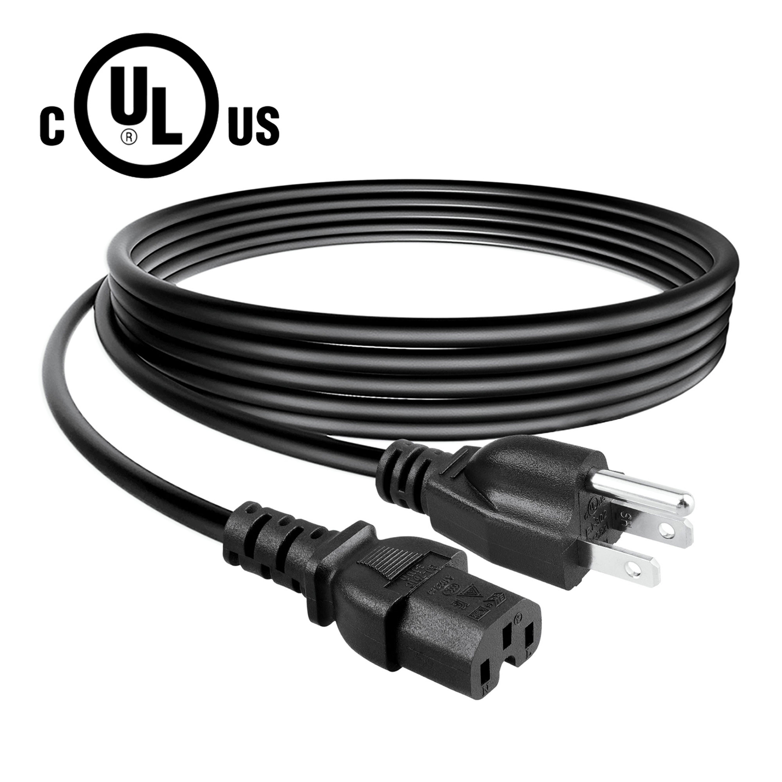 UL 6ft 16AWG 125V 15A Notched AC Power Cord For Cisco CAB-TA-NA C3650 3-Prong