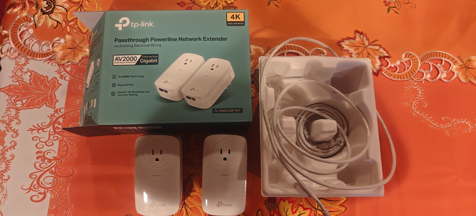 TP-Link TL-PA9020P KIT AV2000 Powerline Ethernet Adapter 2 Gigabit Ports