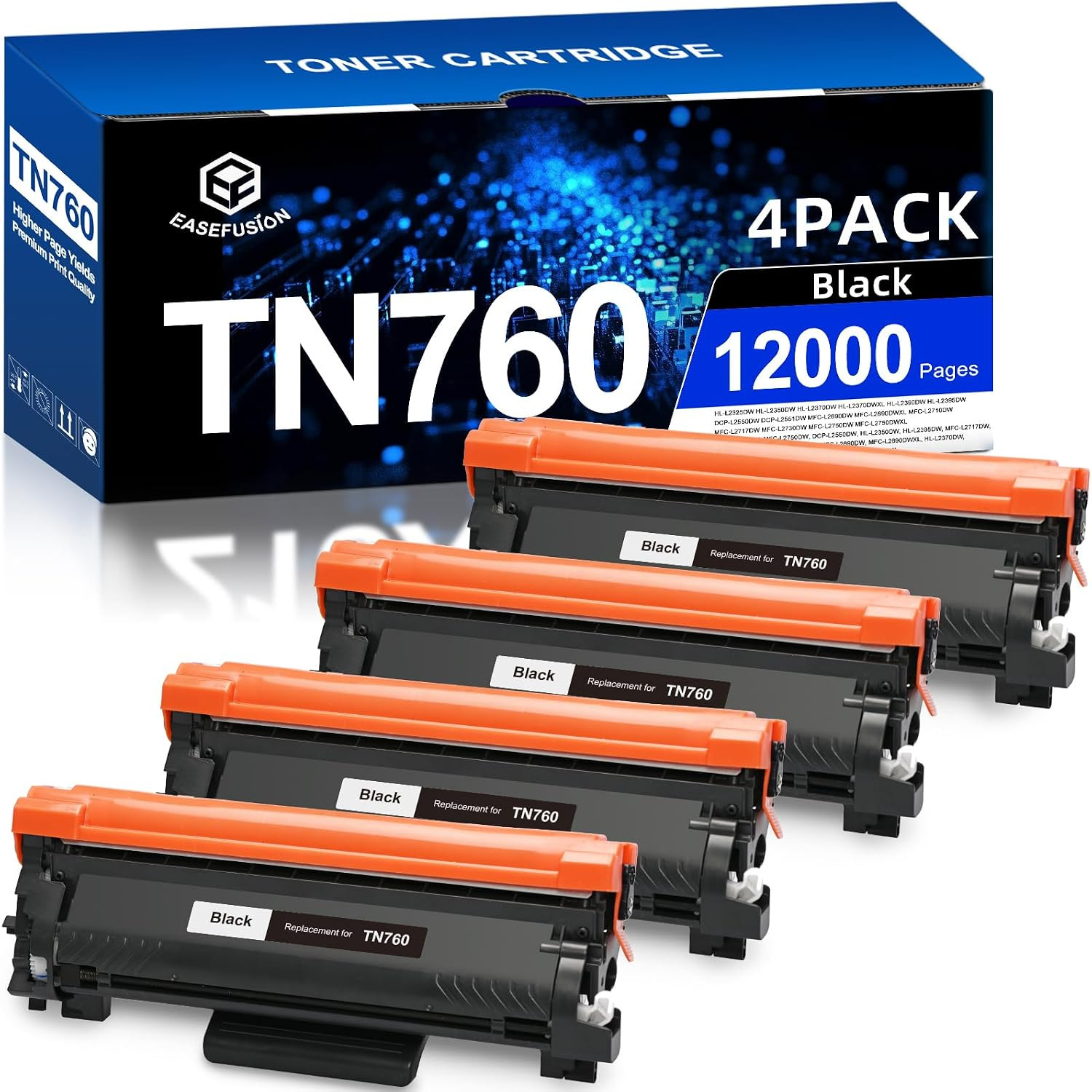 TN760 Toner for Brother Printer Compatible for Brother TN-760 TN730 TN-730