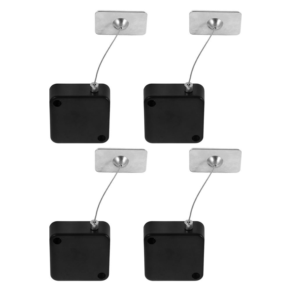  4 Pcs Laptop Lock Cable Retractable Wire Tether Gaming Leash Anti-theft