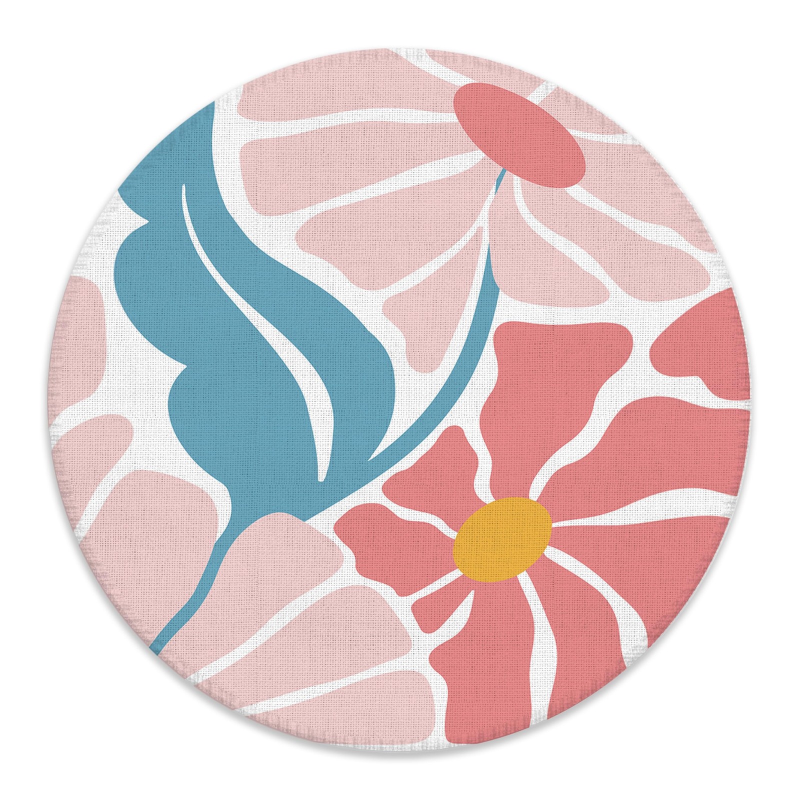 BILLAION Boho Abstract Pink Floral Mouse Pad for Desk, Modern Abstract Flower...