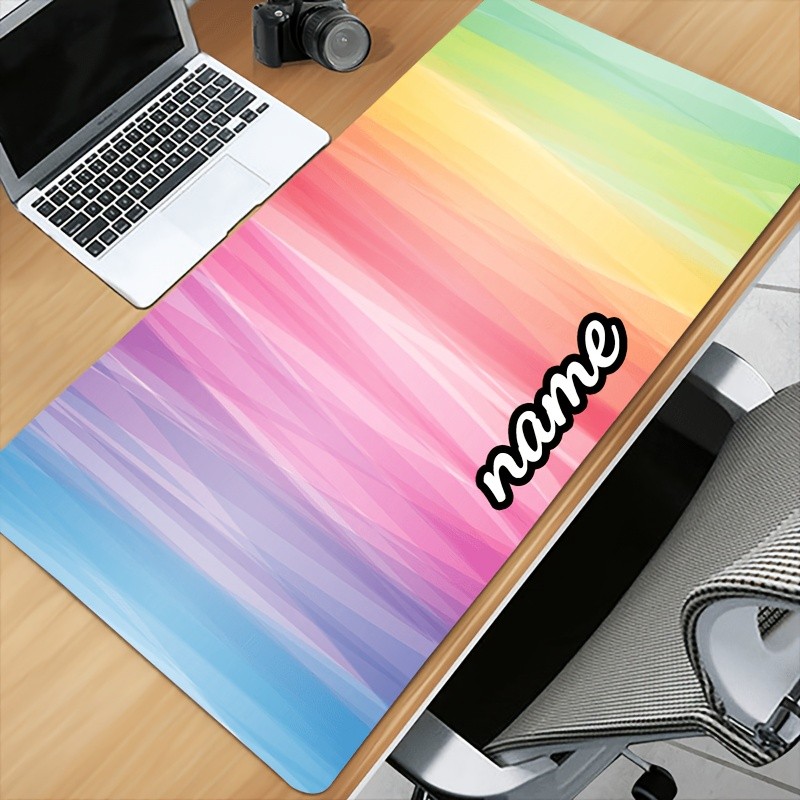 1pc Colorful Abstract Gradient Stripes Design Mouse Pad Give a Gift for Office