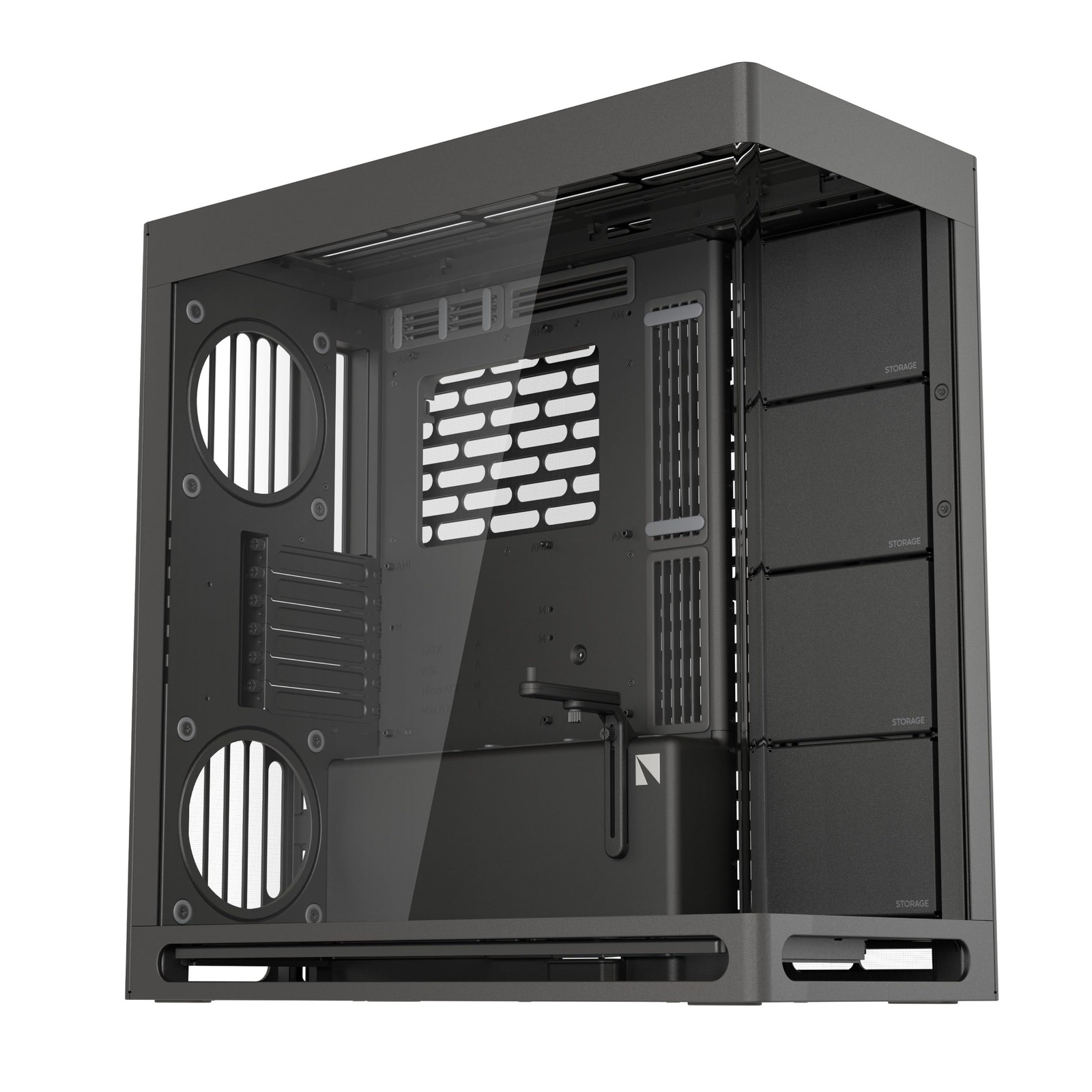 HAVN HS 420 Dual-Chamber Mid Tower PC Case ATX Black | Hybrid Design, 