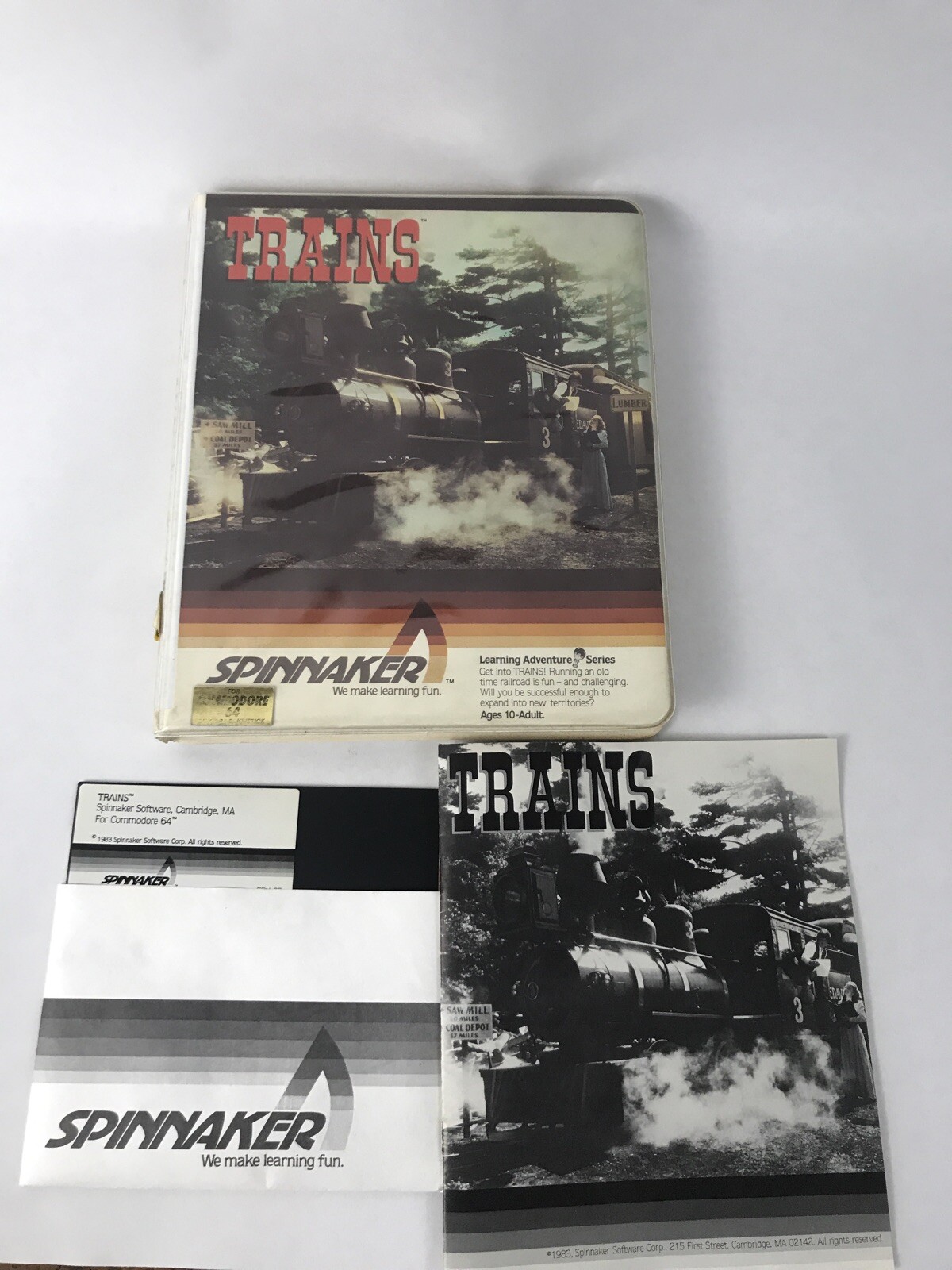 Trains - Spinnaker Software Commodore 64 C64 Clamshell
