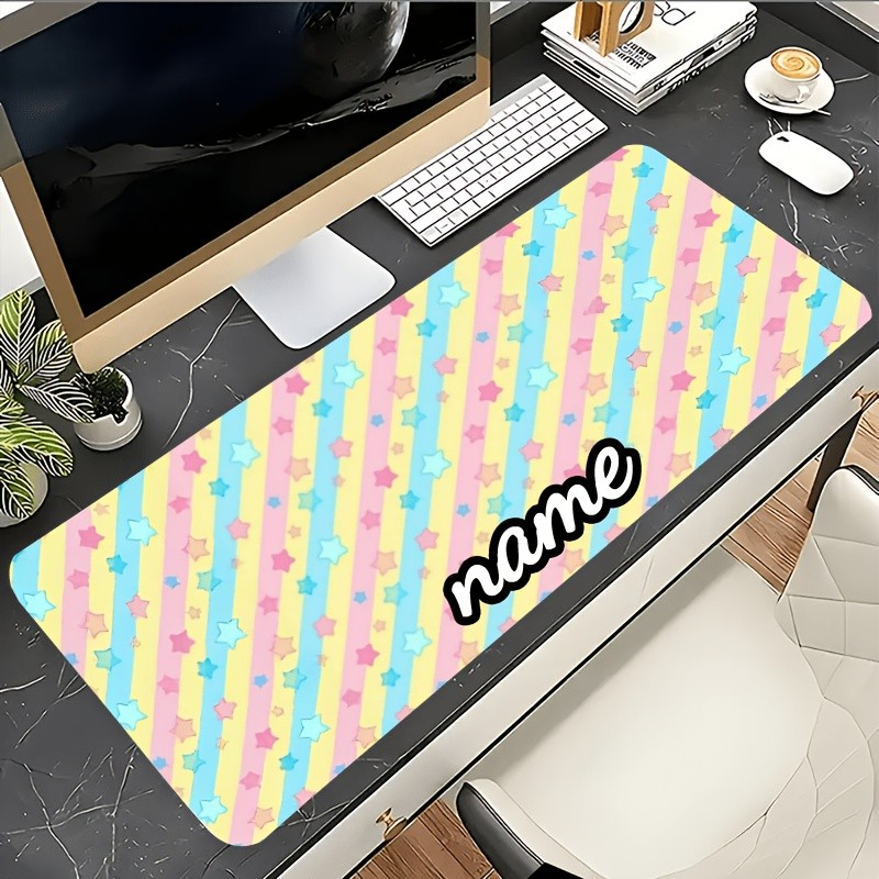 11.81inch*23.62inch Customized Mouse Pad 1pc Colorful Star Pattern Design Mous