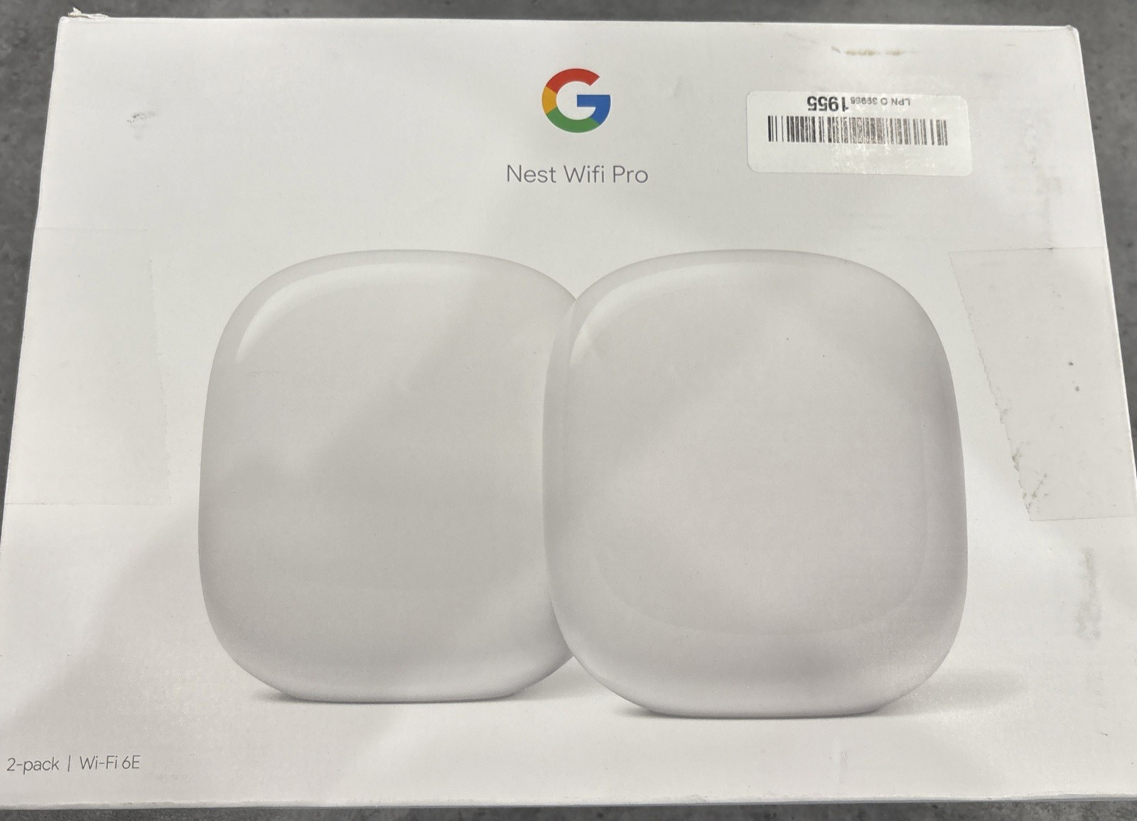 Google Nest Wifi Pro Wi-Fi 6E Router Mesh System - Snow (2-Pack)