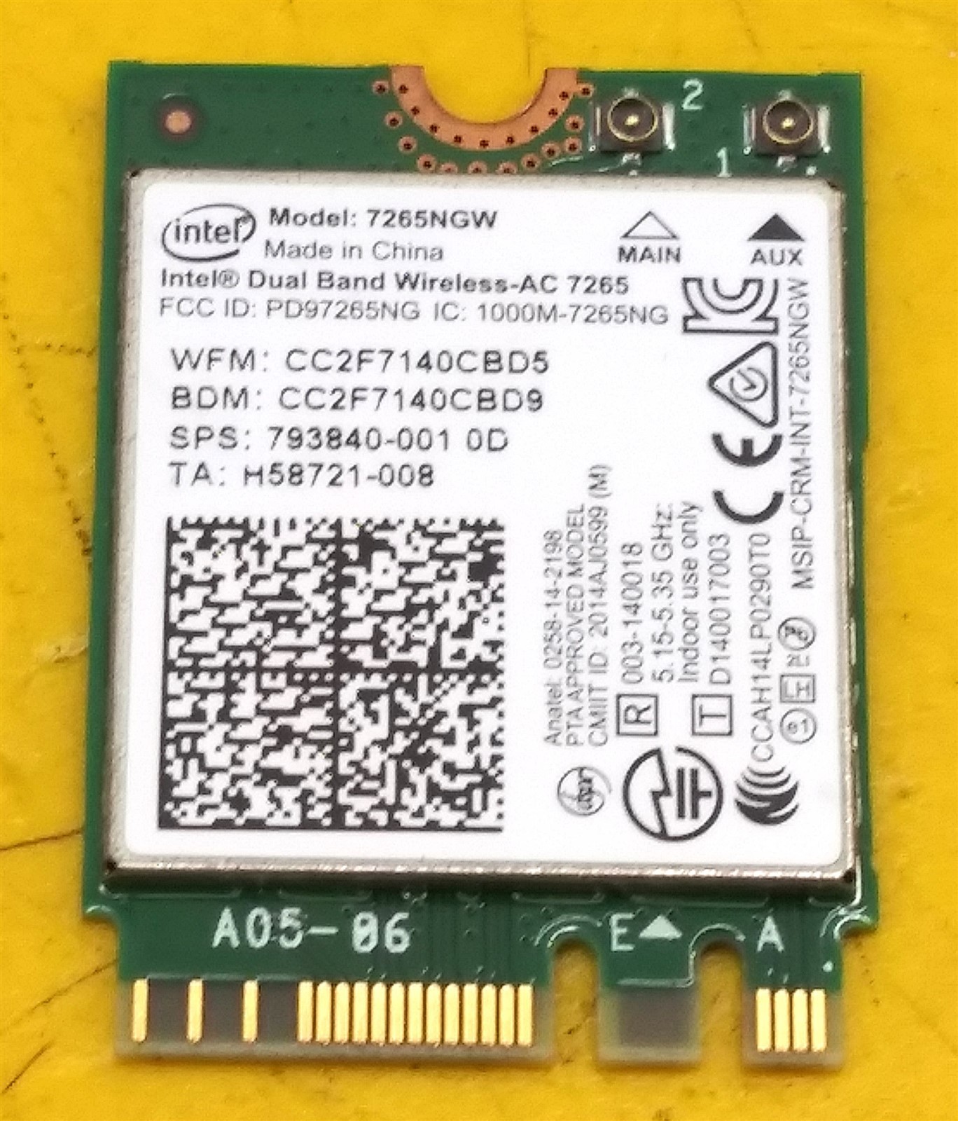 ⭐️⭐️⭐️⭐️⭐️ Laptop Wifi Module Wireless Adapter 793840-001 HP Stream 14-ax040wm