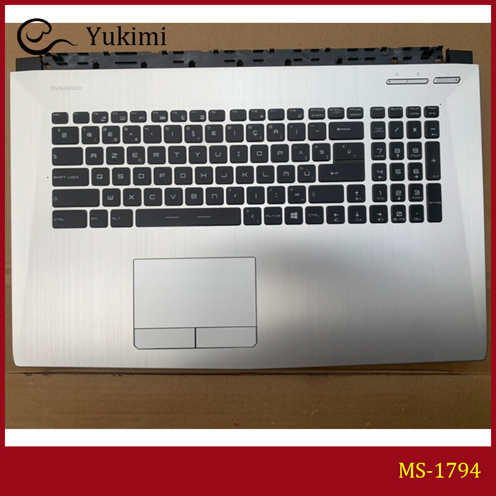 MS-1794 FOR MSI GE72 GL72M Silver C Shell Cover Upper Palmrest Keyboard Touch