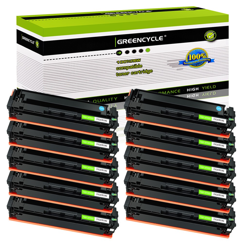 10PK Cyan Toner Cartridge For Canon 046 Color i-SENSYS MF732Cdw MF734Cdw MF735Cx