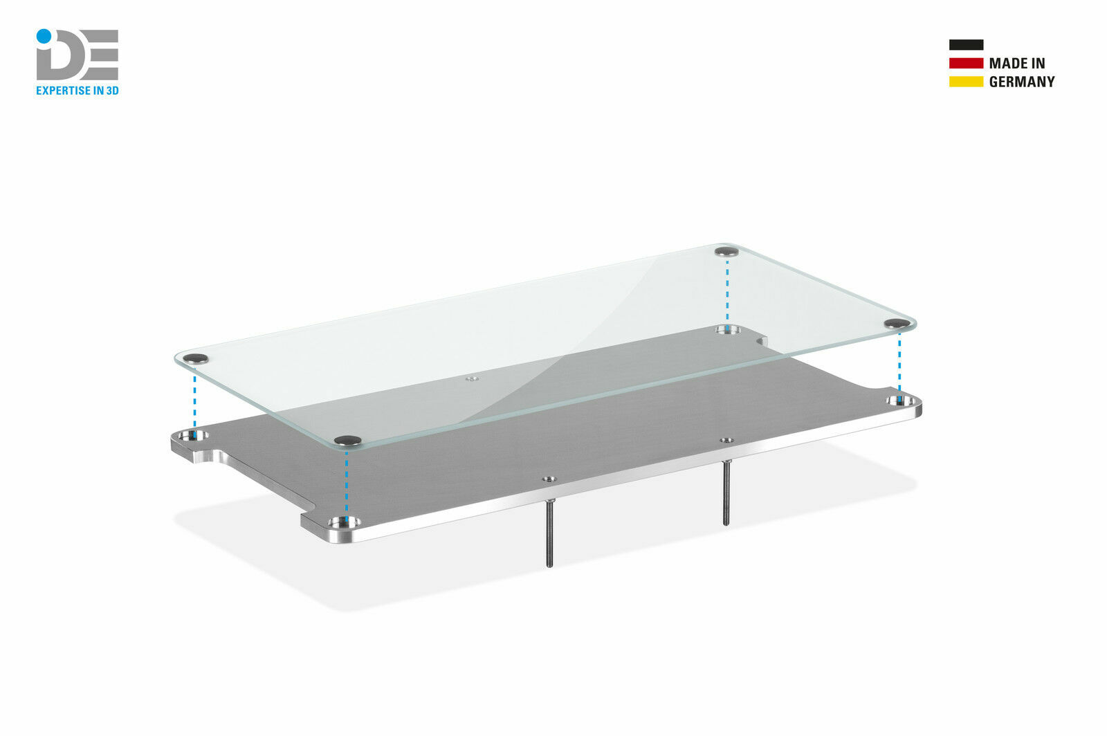 IDE Makerbot Replicator 2 & 2X HBP heated glass build plate bed upgrade 