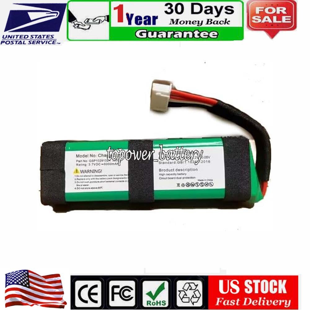 6000mAh GSP1029102A Battery Replacement for JBL Charge 3 2016 Bluetooth Speaker