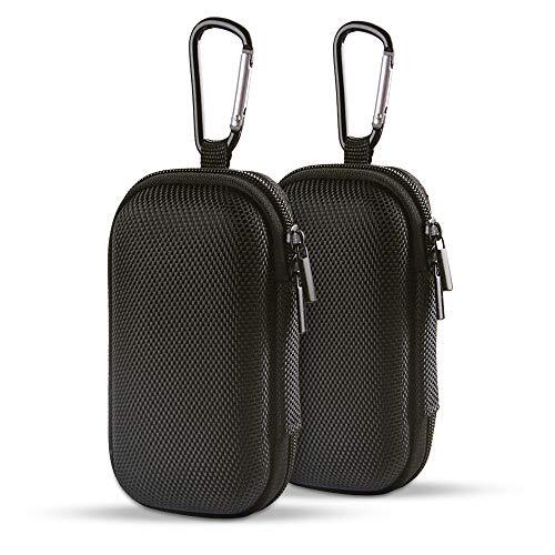  Durable MP3 Player Case, USB Flash Drive Case Bag Wallet, 2Pack EVA Black