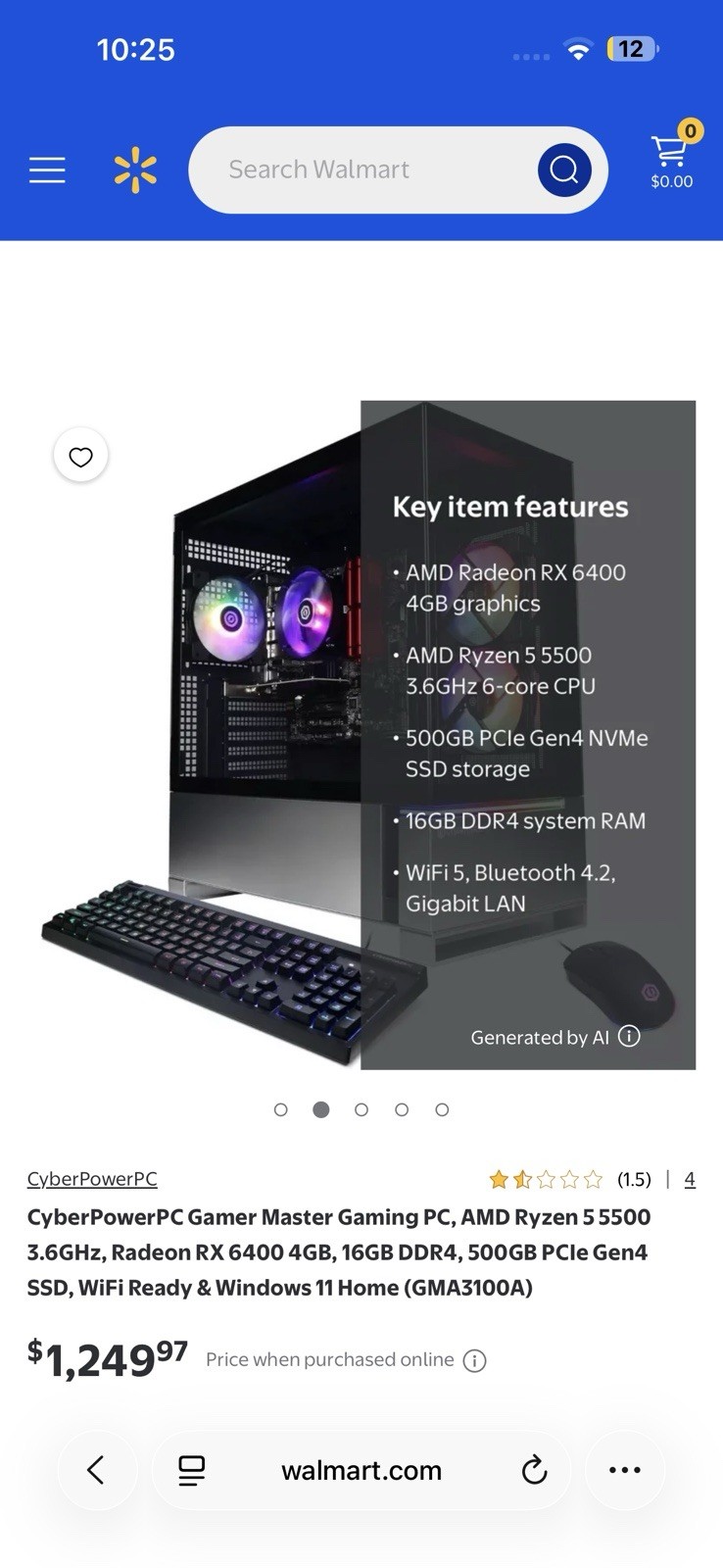 CyberPowerPC *MONITOR NOT INCLUDED*