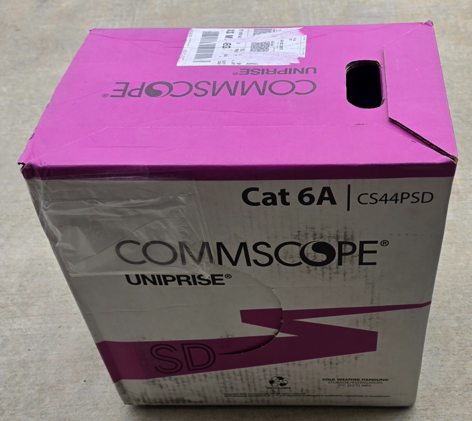 Commscope UN874047914/10 CS44P YELLOW CAT6A PLENUM U/UTP 1000 FT
