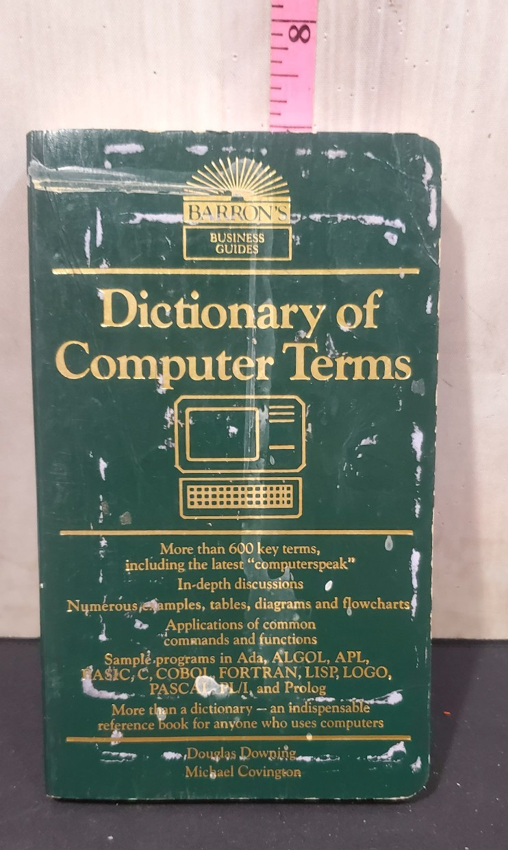 Vintage Dictionary Of Computer Terms Pascal Cobol Fortran C APL Basic Logo AdA