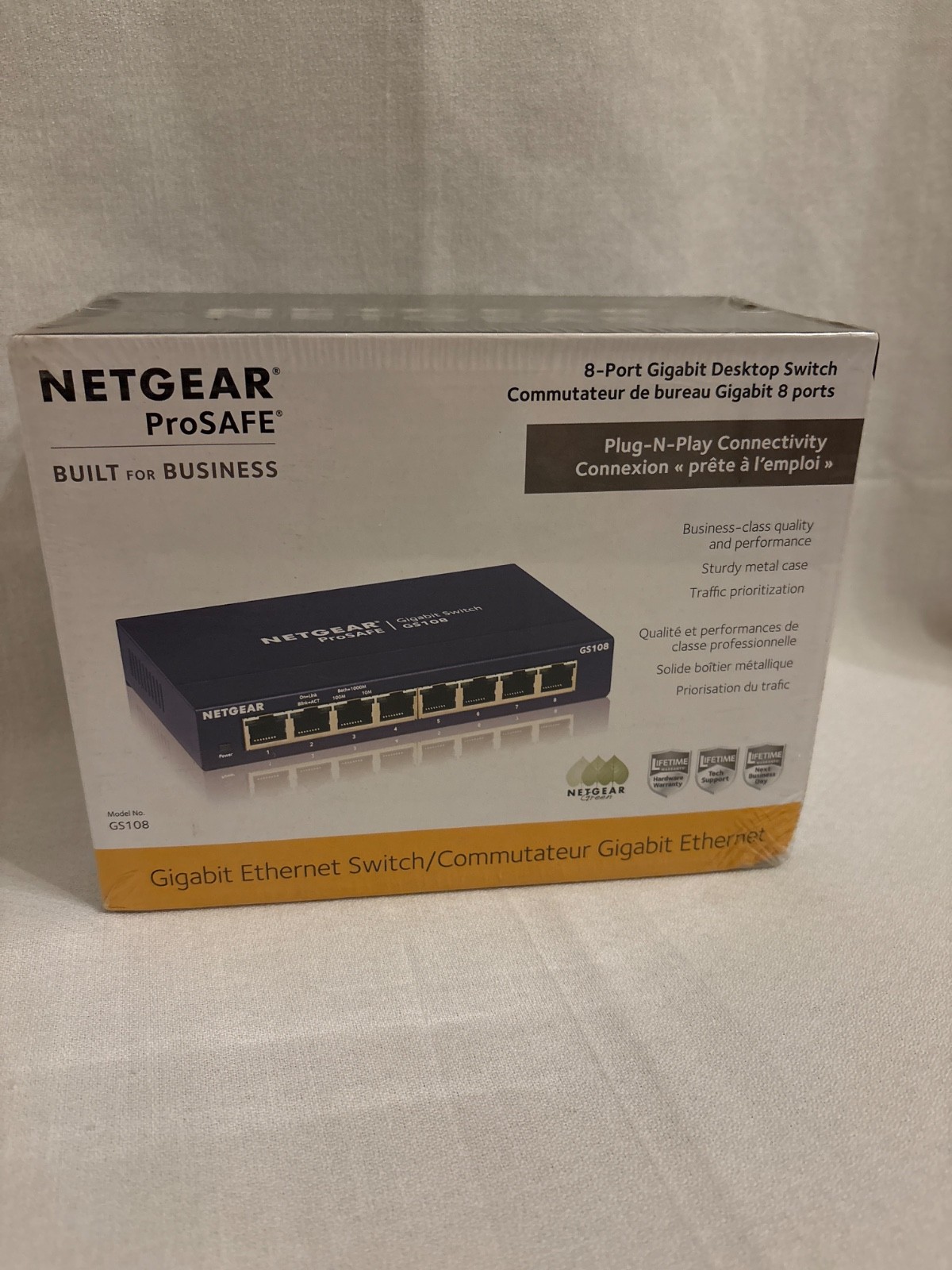 NETGEAR GS108 ProSafe (GS108-400NAS) 8 Port Standalone Gigabit Ethernet Switch