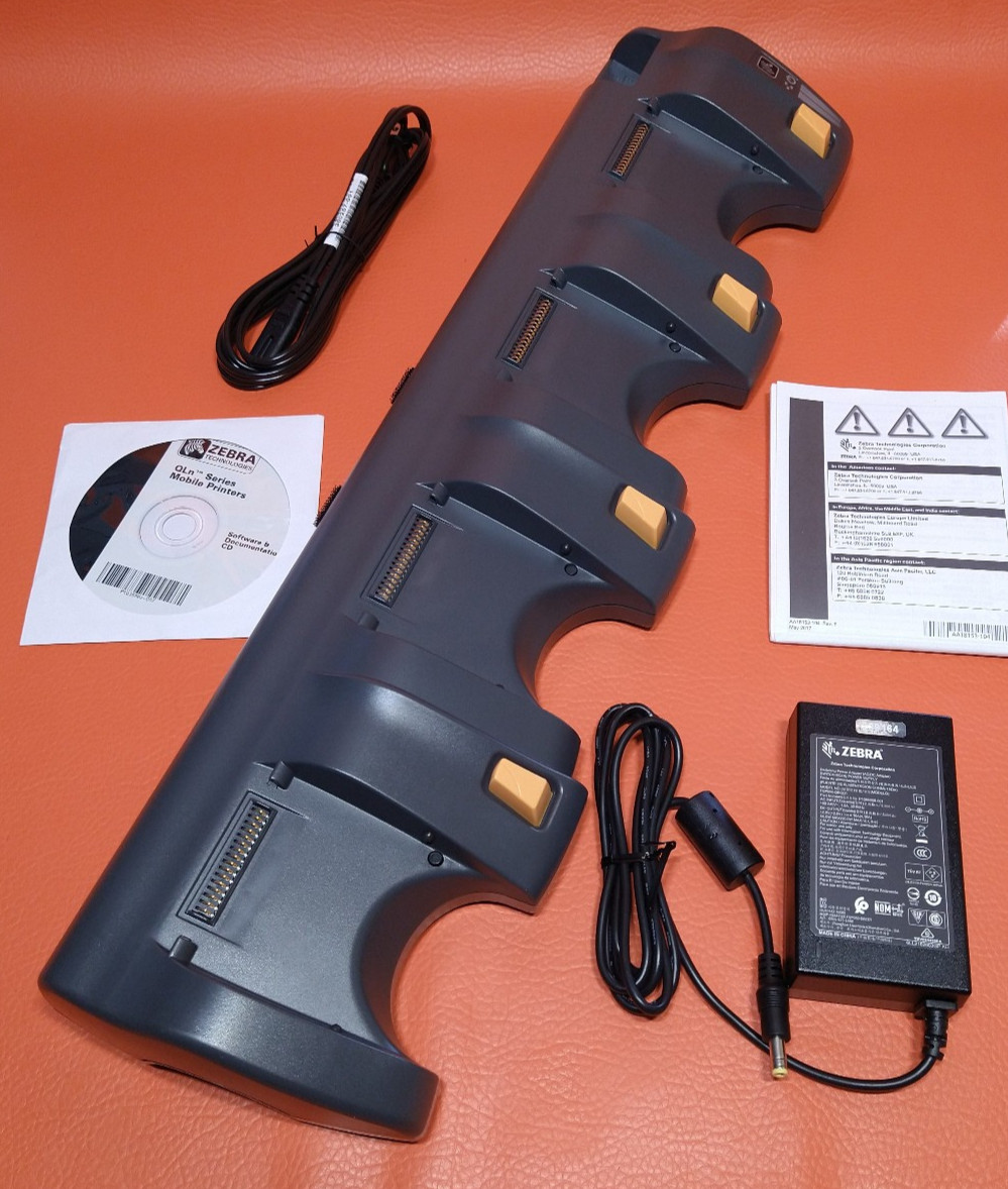 Zebra QLn-EC4 4 Bay Ethernet Charging Cradle For Select Zebra Pobile Printers