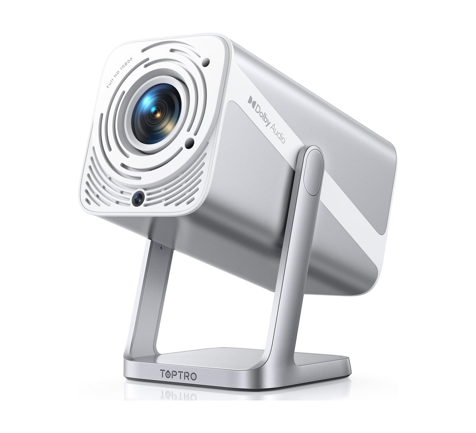 TOPTRO Smart Projector, Native 1080P, 600 ANSI Lumens, HDR10, Built-in Streaming