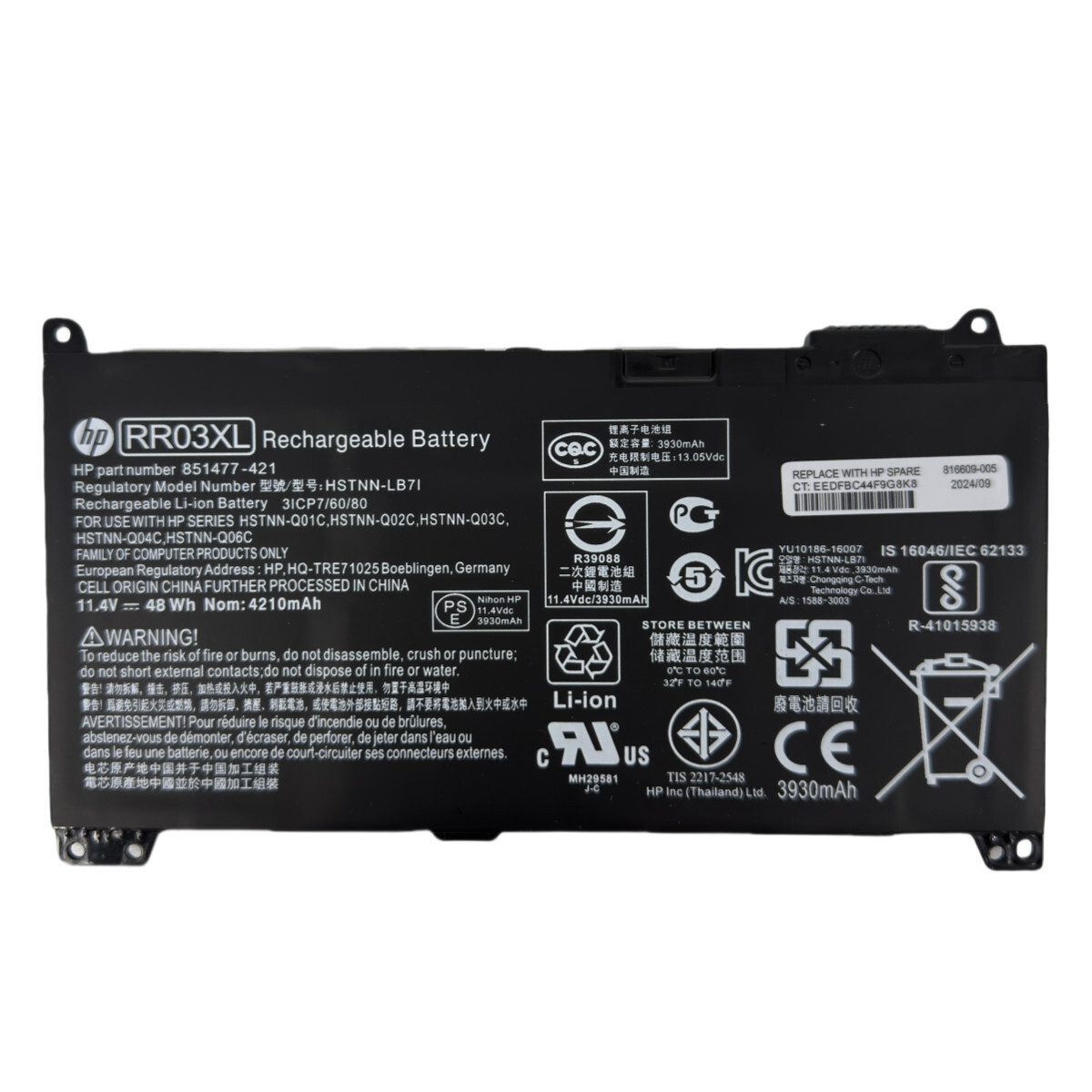 Genuine OEM 48WH 11.1V RR03XL Battery For HP ProBook 430 440 450 455 470 G4 G5