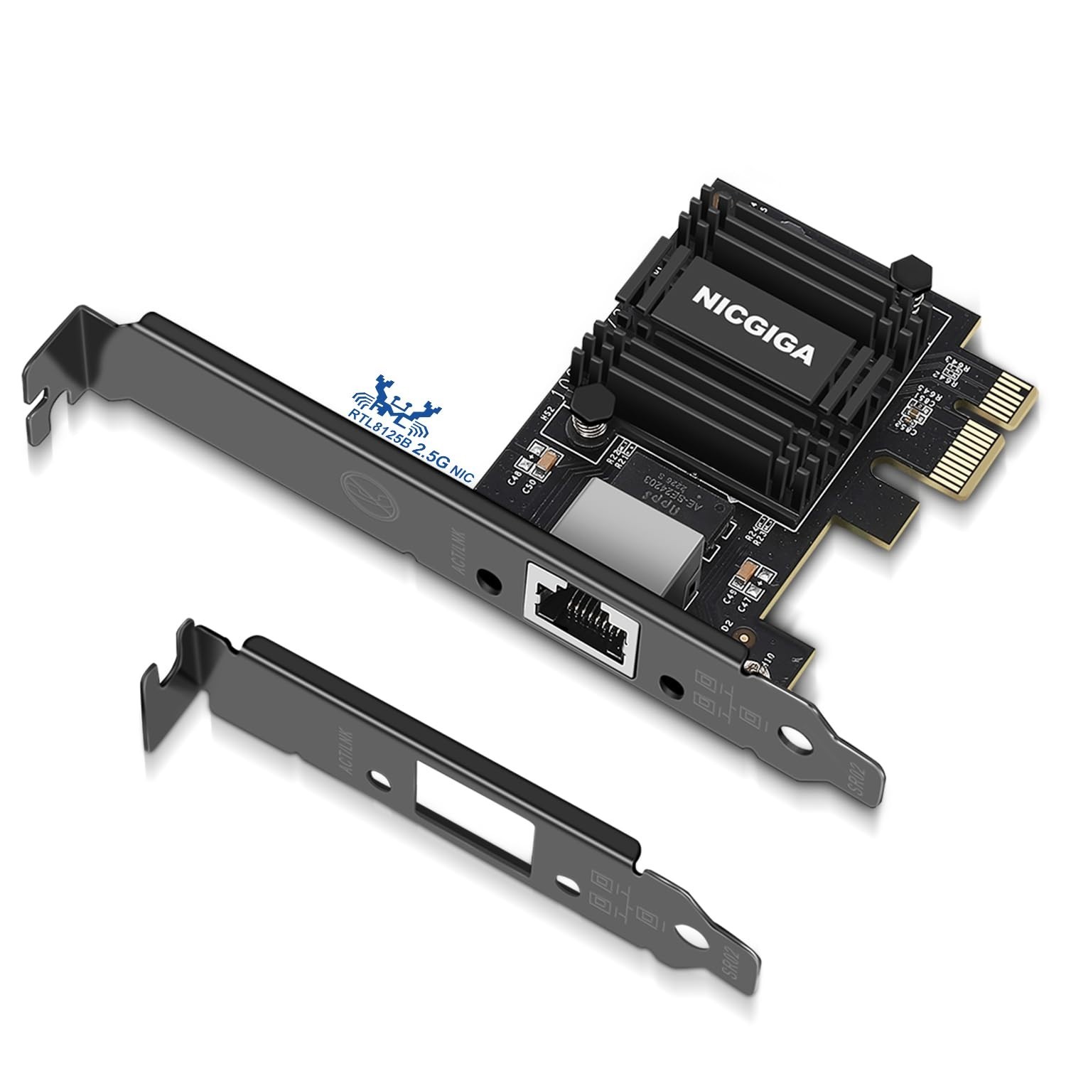 2.5G PCIe Network Adapter, Realtek RTL8125B, 2.5Gbps Ethernet Card for Gaming/Of