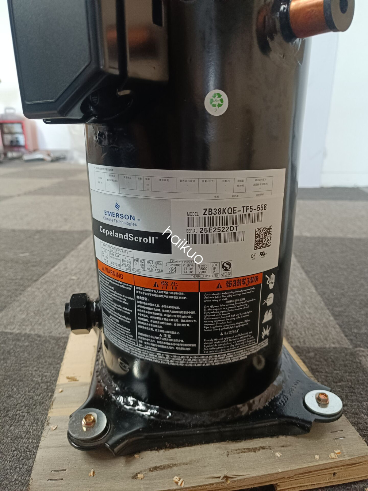1PCS ZB38KQE-TF5-558 Emerson Valley Wheel Compressor new  via FedEx or DHL