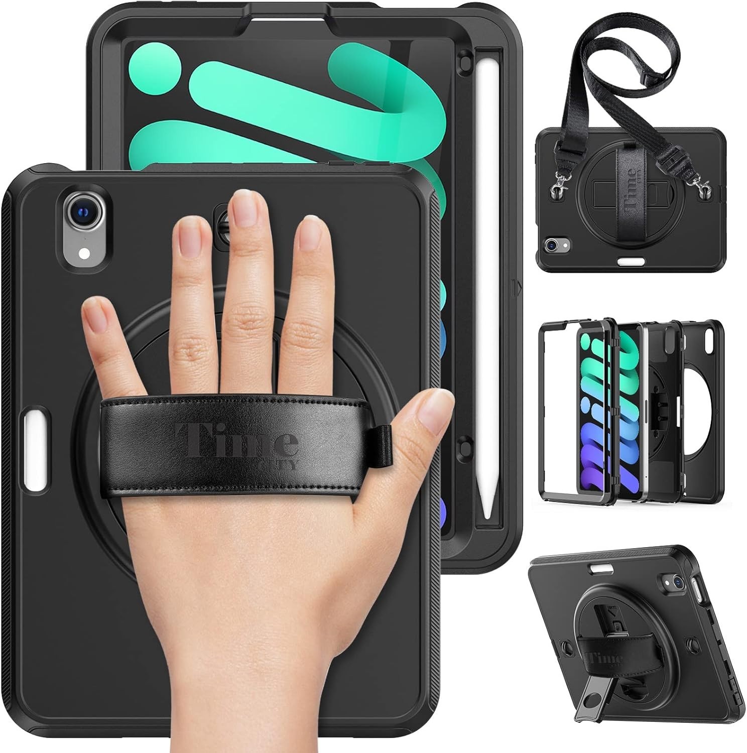 Timecity Case for Apple iPad Mini 6 8.3 2021 Heavy Duty Full Body Protection