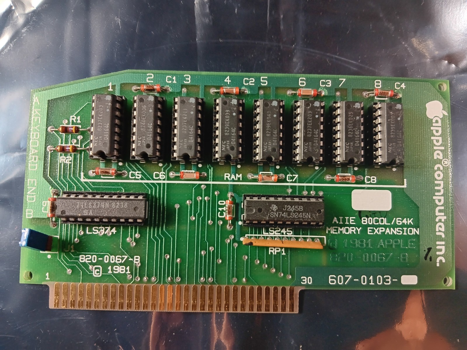 Apple II AIIE 80Col/64K Memory Expansion 820-0067-B