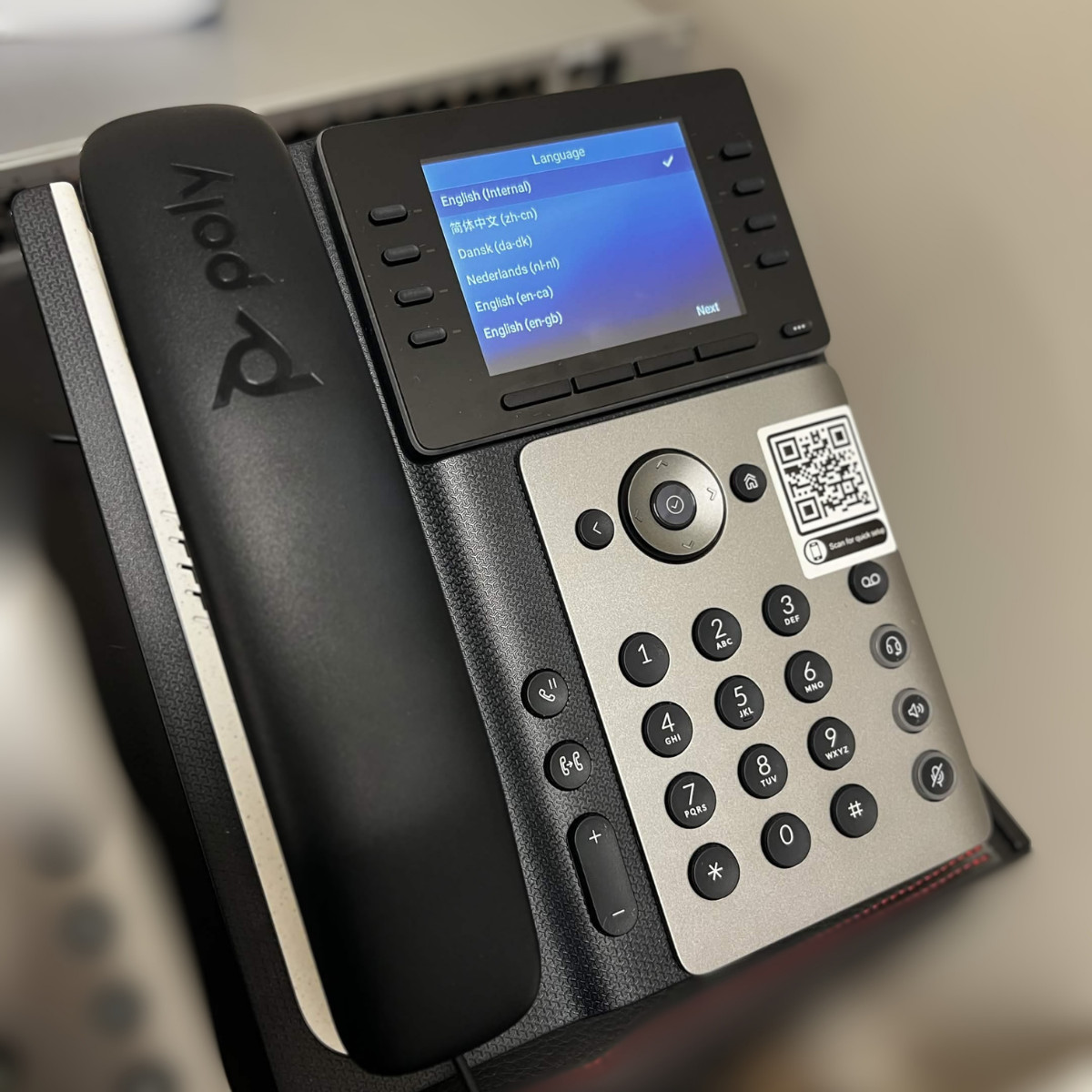 Poly Edge E350 IP Desk Phone PoE enabled