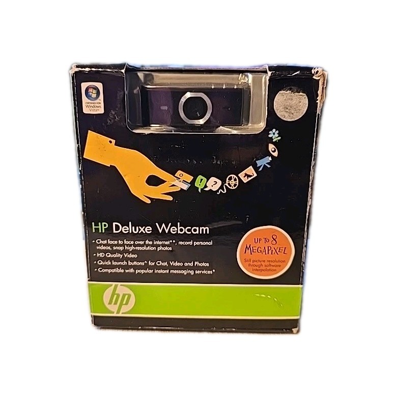 HP Deluxe Webcam KQ246AA w/ Instant Chat, Video, Photo Buttons USB 2.0 Speed