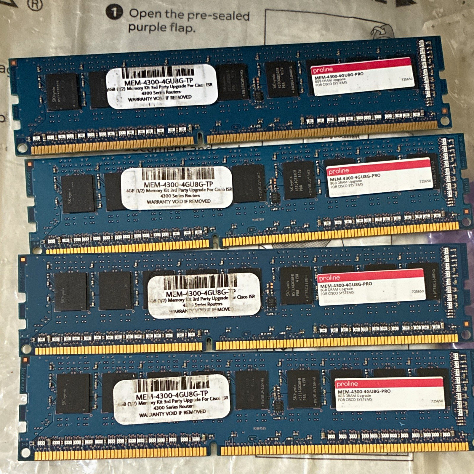 Proline DRAM DIMM Memory Upgrade 4 Modules for Cisco 4300 Series MEM-4300