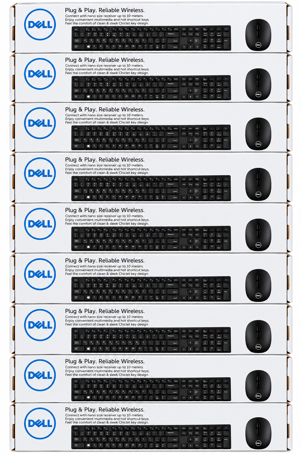 LOT 5 & 10 Dell Wireless Combo Keyboard & Mouse