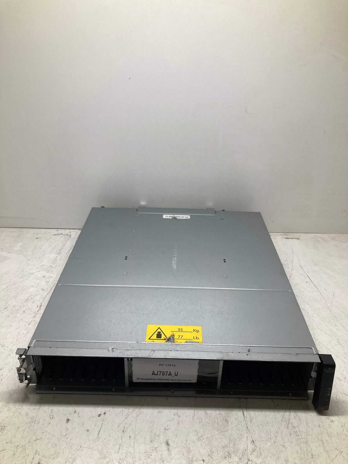 AJ797A HP StorageWorks MSA2324fc Dual Controller Array2U form factor MSA2024 cha