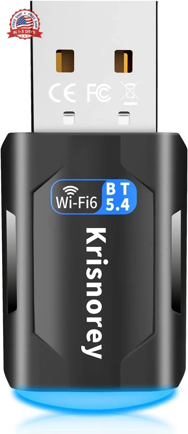 2-in-1 AX900 Wi-Fi 6 Bluetooth 5.4 USB Network Adapter for PC