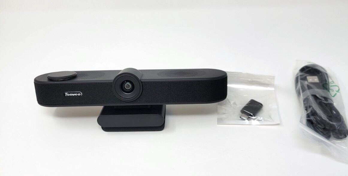 Tenveo 1080P 60FPS Webcam with Microphone and Speaker