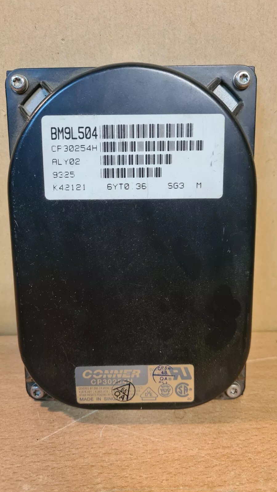 Conner CP30254H 252mb 4542rpm 64k Cache PATA ATA IDE 3.5 inch Vintage Hard Drive