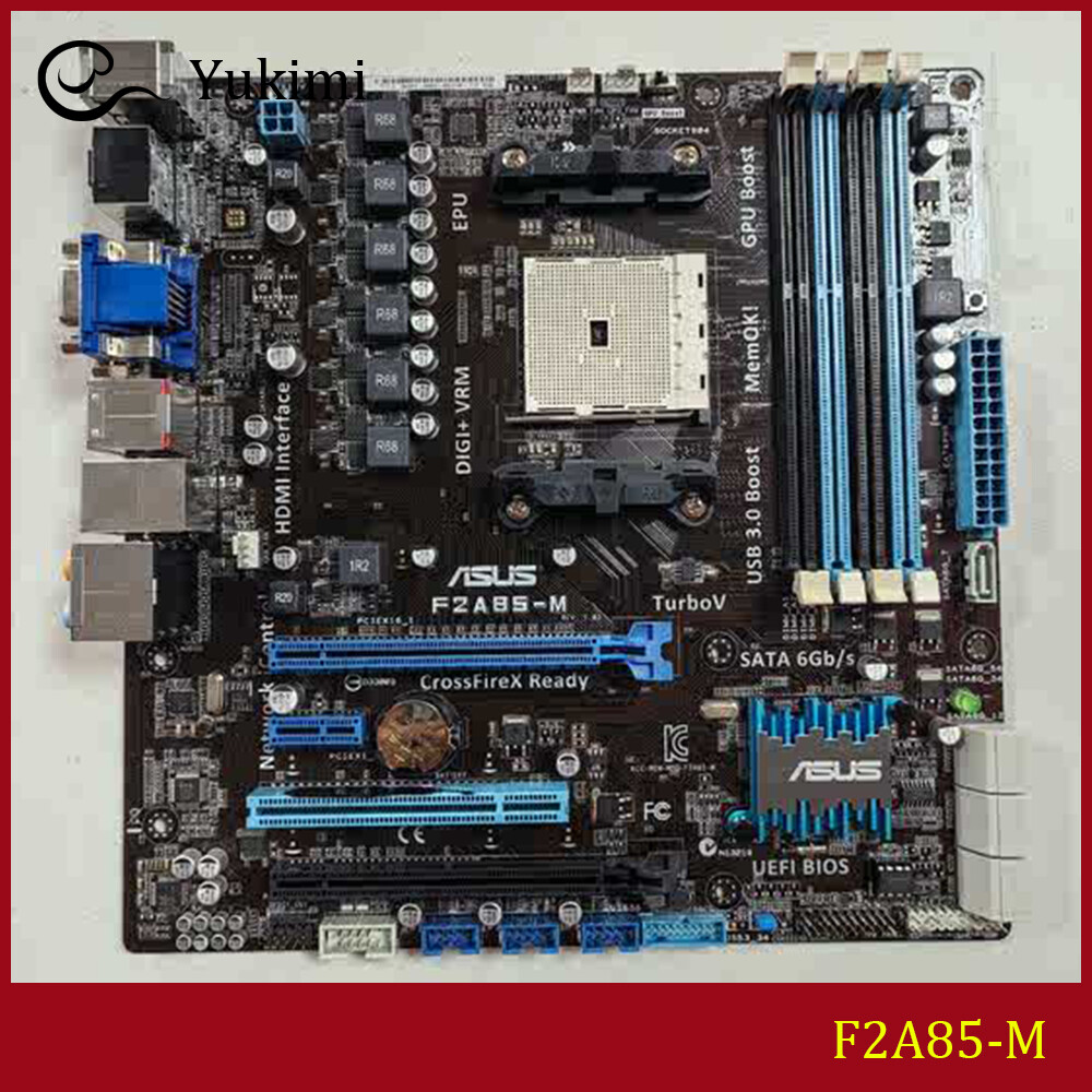 FOR ASUS F2A85-M DDR3 AMD FM2 64GB HDMI VGA DVI Motherboard Test OK