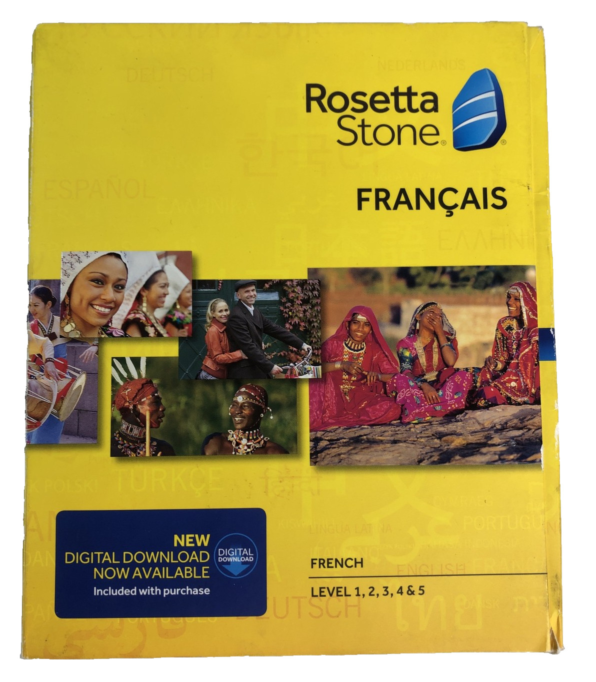 ROSETTA STONE Francais Levels 1-5 French Language CD COMPLETE V4, PC / MAC
